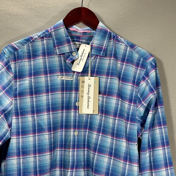Tommy Bahama Mens Shirt Siesta Key Beach Glass Sun Protection Wicking Pocket NEW - Picture 2 of 11